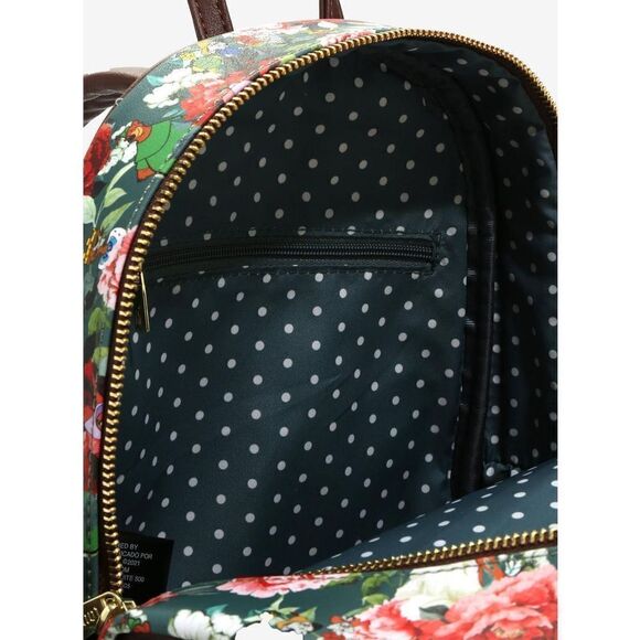 Loungefly Disney Robin Hood Characters Floral Mini Backpack New with Tags - Picture 4 of 4